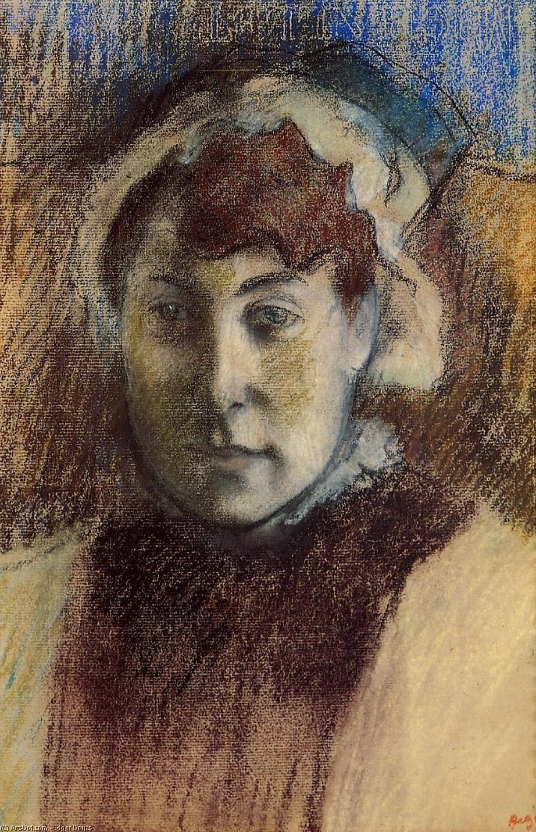 WikiOO.org - Encyclopedia of Fine Arts - Målning, konstverk Edgar Degas - Portrait of Madame Ernest May