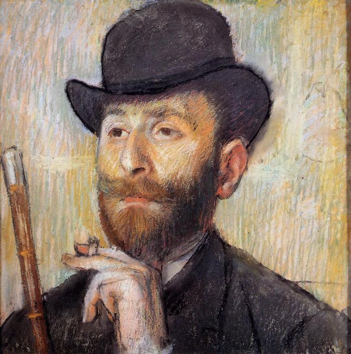 Wikioo.org - Bách khoa toàn thư về mỹ thuật - Vẽ tranh, Tác phẩm nghệ thuật Edgar Degas - Portrait of Zacherie Zacharian