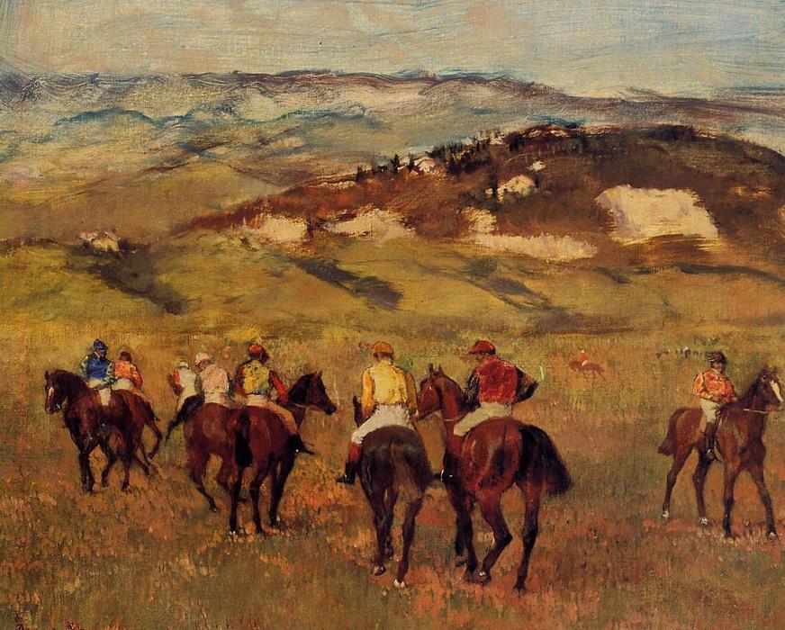 WikiOO.org - Энциклопедия изобразительного искусства - Живопись, Картины  Edgar Degas - Скаковые лошади