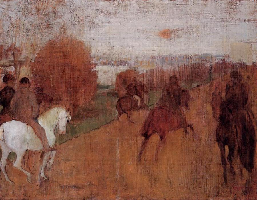 Wikioo.org - Die Enzyklopädie bildender Kunst - Malerei, Kunstwerk von Edgar Degas - Fahrer auf einer straße