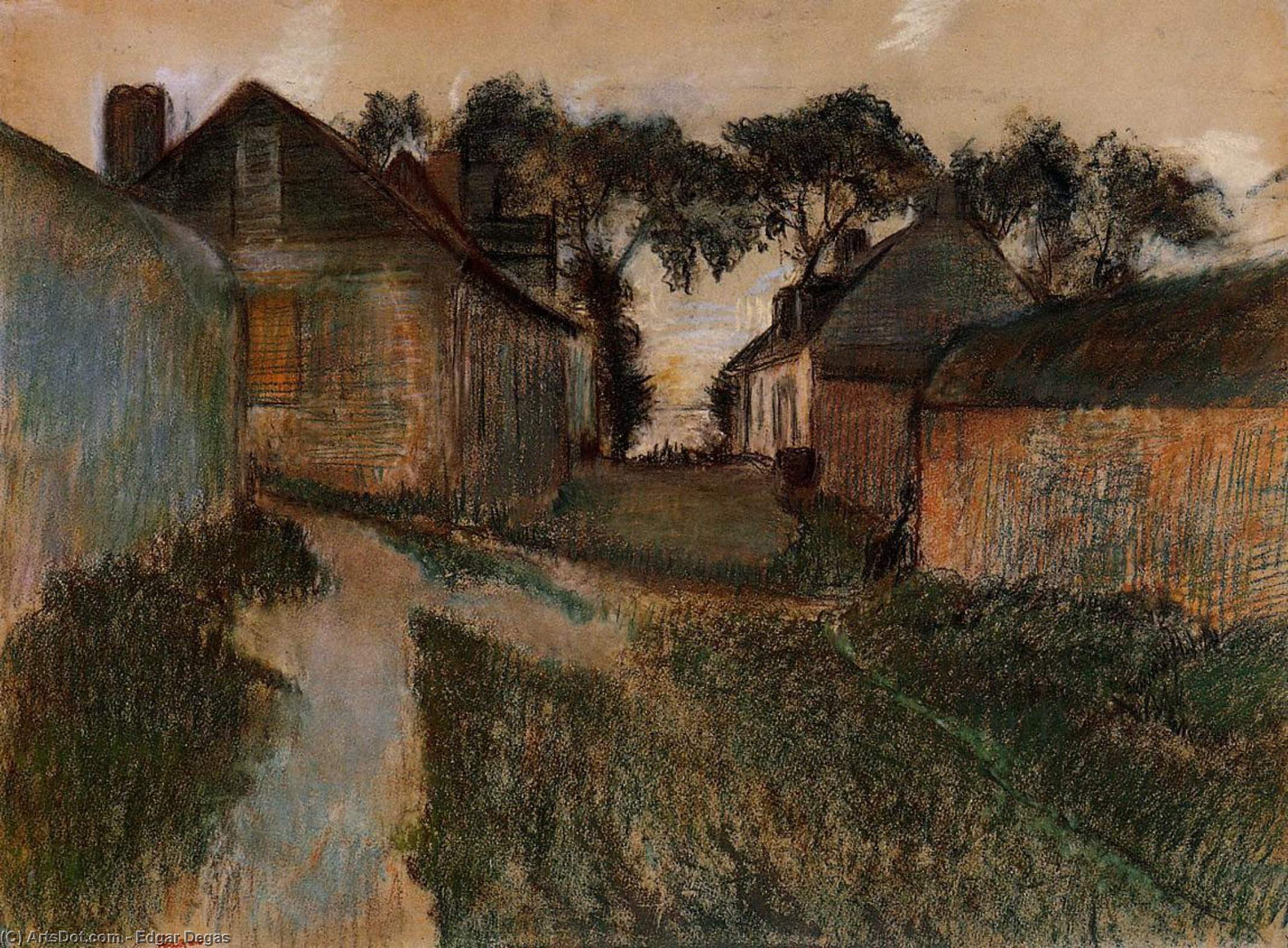 Wikioo.org - The Encyclopedia of Fine Arts - Painting, Artwork by Edgar Degas - Rue Quesnoy, Saint-Valery-sur-Somme