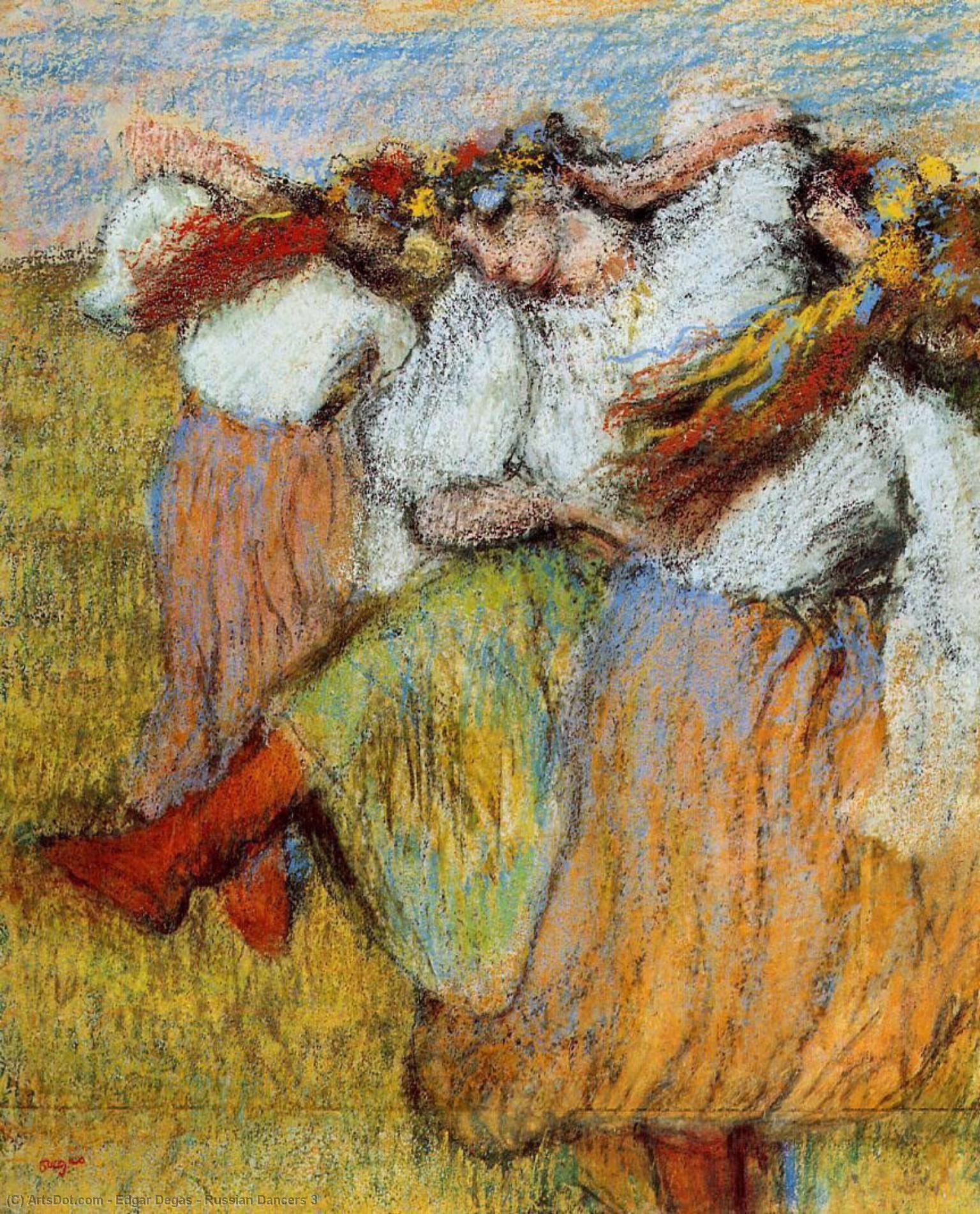 WikiOO.org - Encyclopedia of Fine Arts - Lukisan, Artwork Edgar Degas - Russian Dancers 3