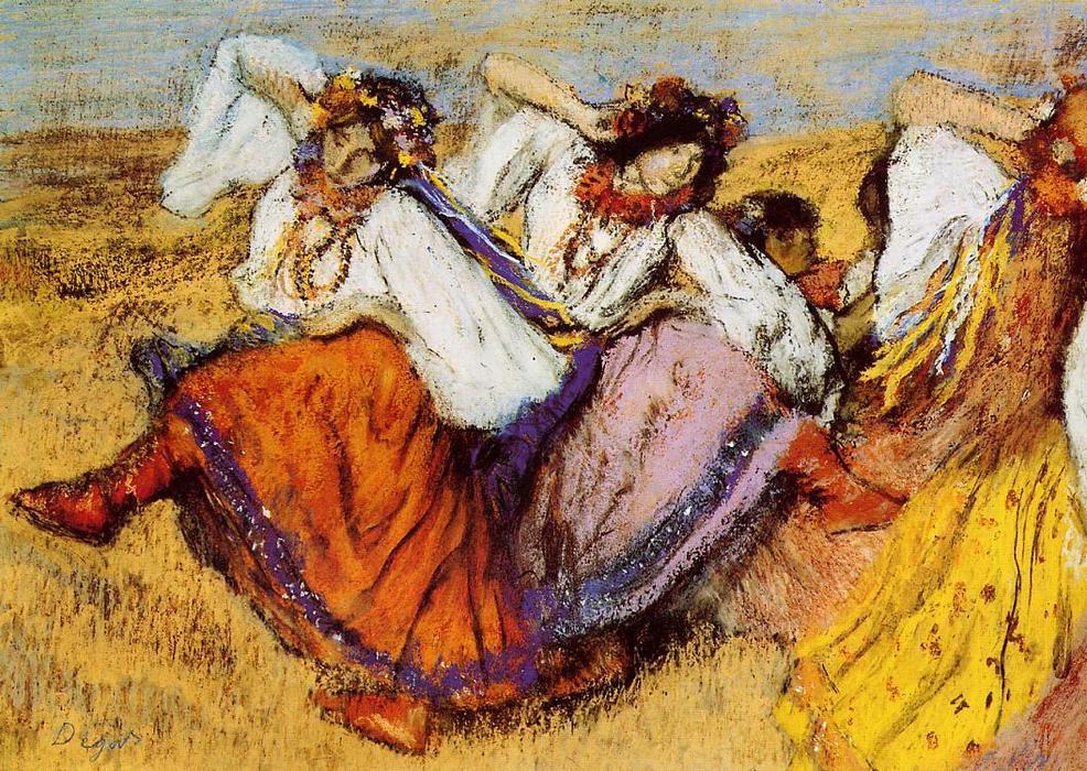 Wikioo.org - The Encyclopedia of Fine Arts - Painting, Artwork by Edgar Degas - Russian Dancers 4