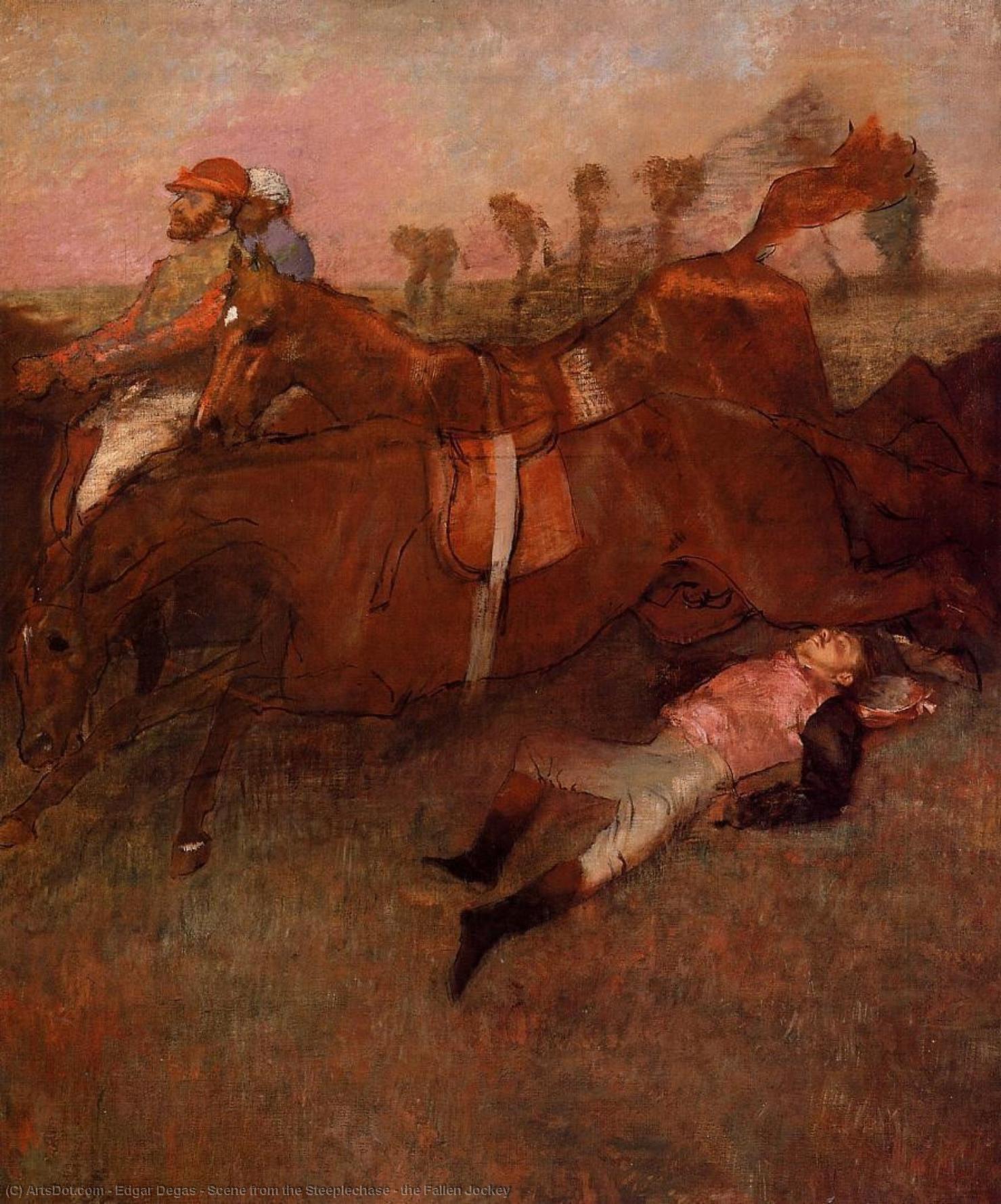 Wikioo.org - The Encyclopedia of Fine Arts - Painting, Artwork by Edgar Degas - Scene from the Steeplechase - the Fallen Jockey