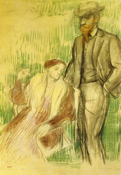 Wikioo.org - Bách khoa toàn thư về mỹ thuật - Vẽ tranh, Tác phẩm nghệ thuật Edgar Degas - Study for a Portrait