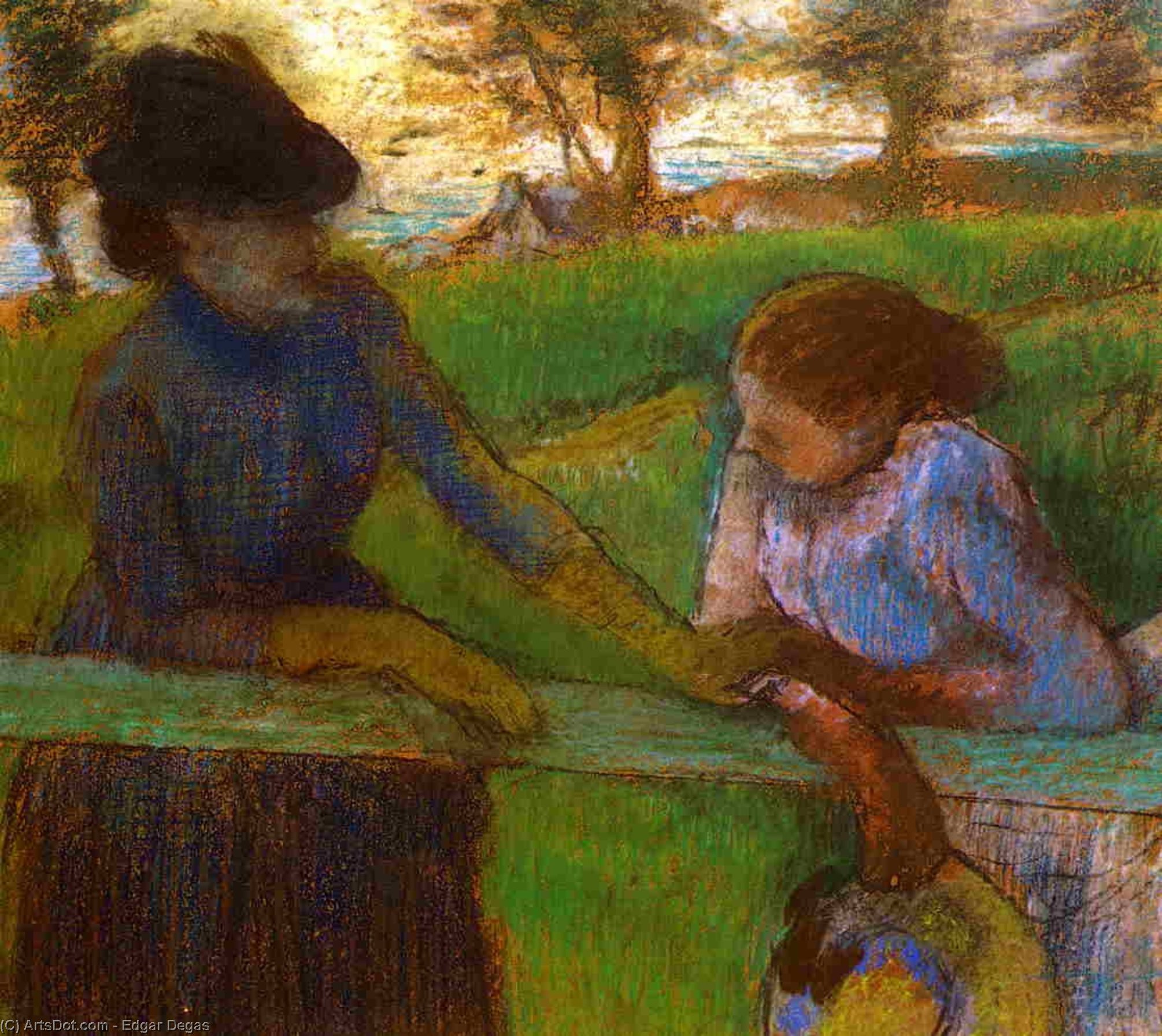 WikiOO.org - Encyclopedia of Fine Arts - Lukisan, Artwork Edgar Degas - The Conversation