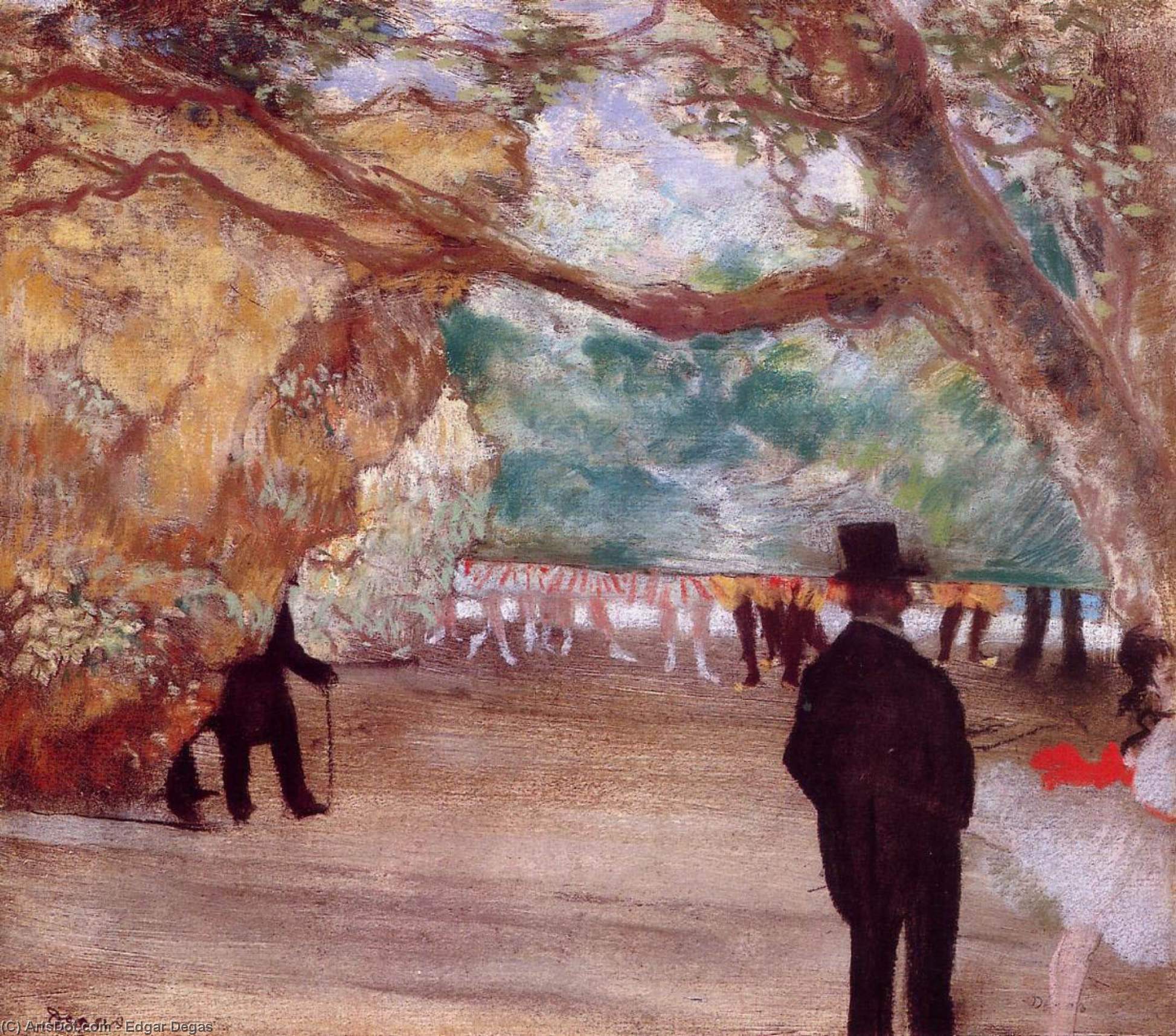 WikiOO.org - Güzel Sanatlar Ansiklopedisi - Resim, Resimler Edgar Degas - The Curtain