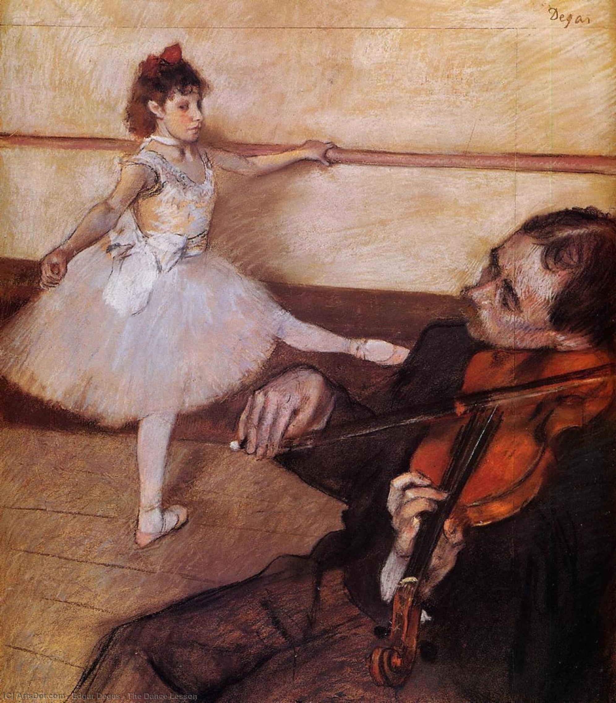 WikiOO.org - Enciclopédia das Belas Artes - Pintura, Arte por Edgar Degas - The Dance Lesson