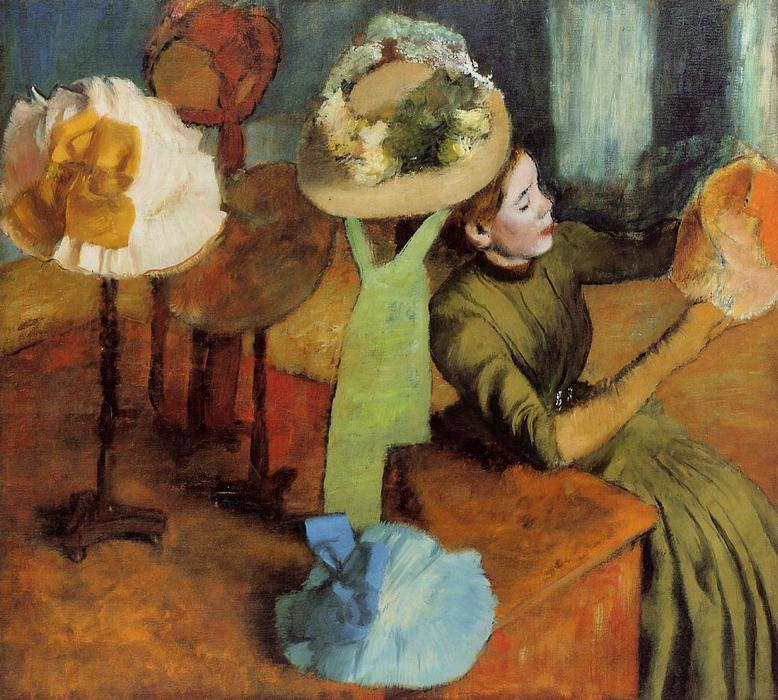 Wikioo.org – L'Enciclopedia delle Belle Arti - Pittura, Opere di Edgar Degas - Il Millinery negozio