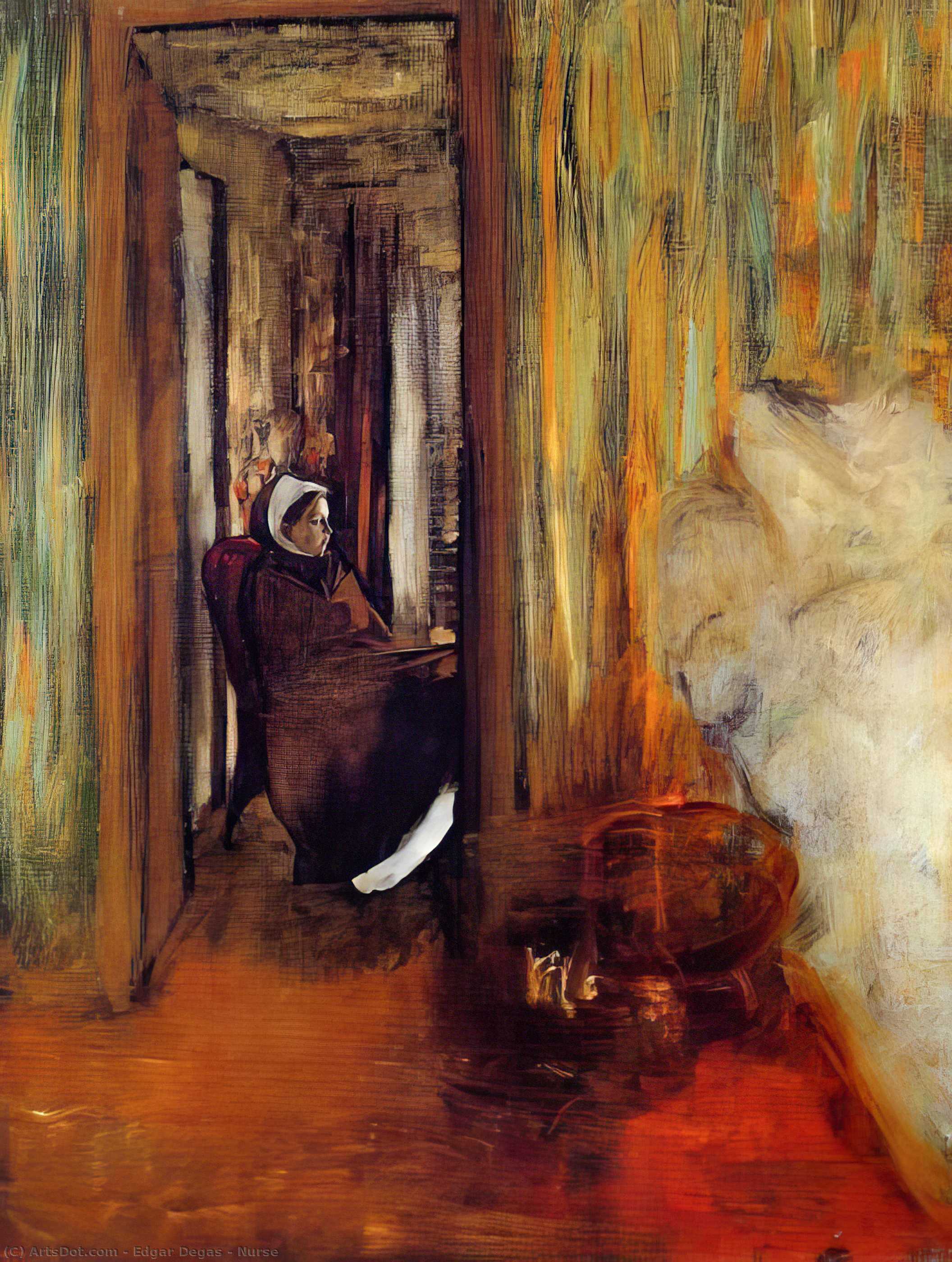 WikiOO.org - Encyclopedia of Fine Arts - Schilderen, Artwork Edgar Degas - Nurse