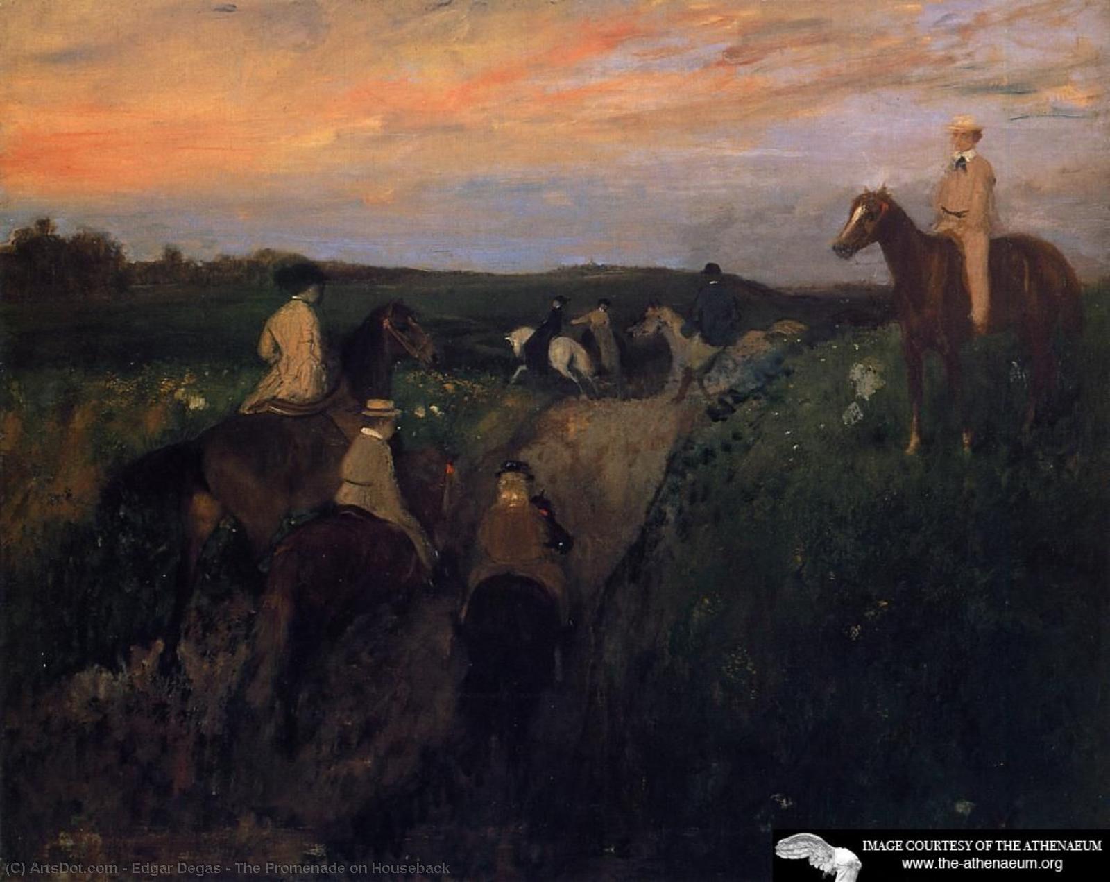 Wikioo.org - The Encyclopedia of Fine Arts - Painting, Artwork by Edgar Degas - The Promenade on Houseback
