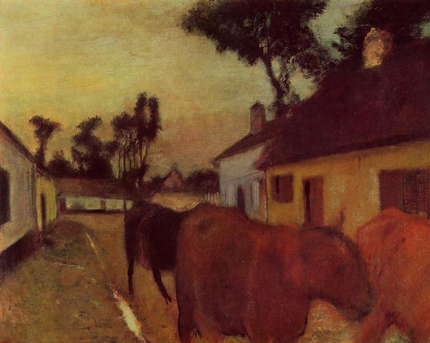 Wikioo.org - Encyklopedia Sztuk Pięknych - Malarstwo, Grafika Edgar Degas - The Return of the Herd