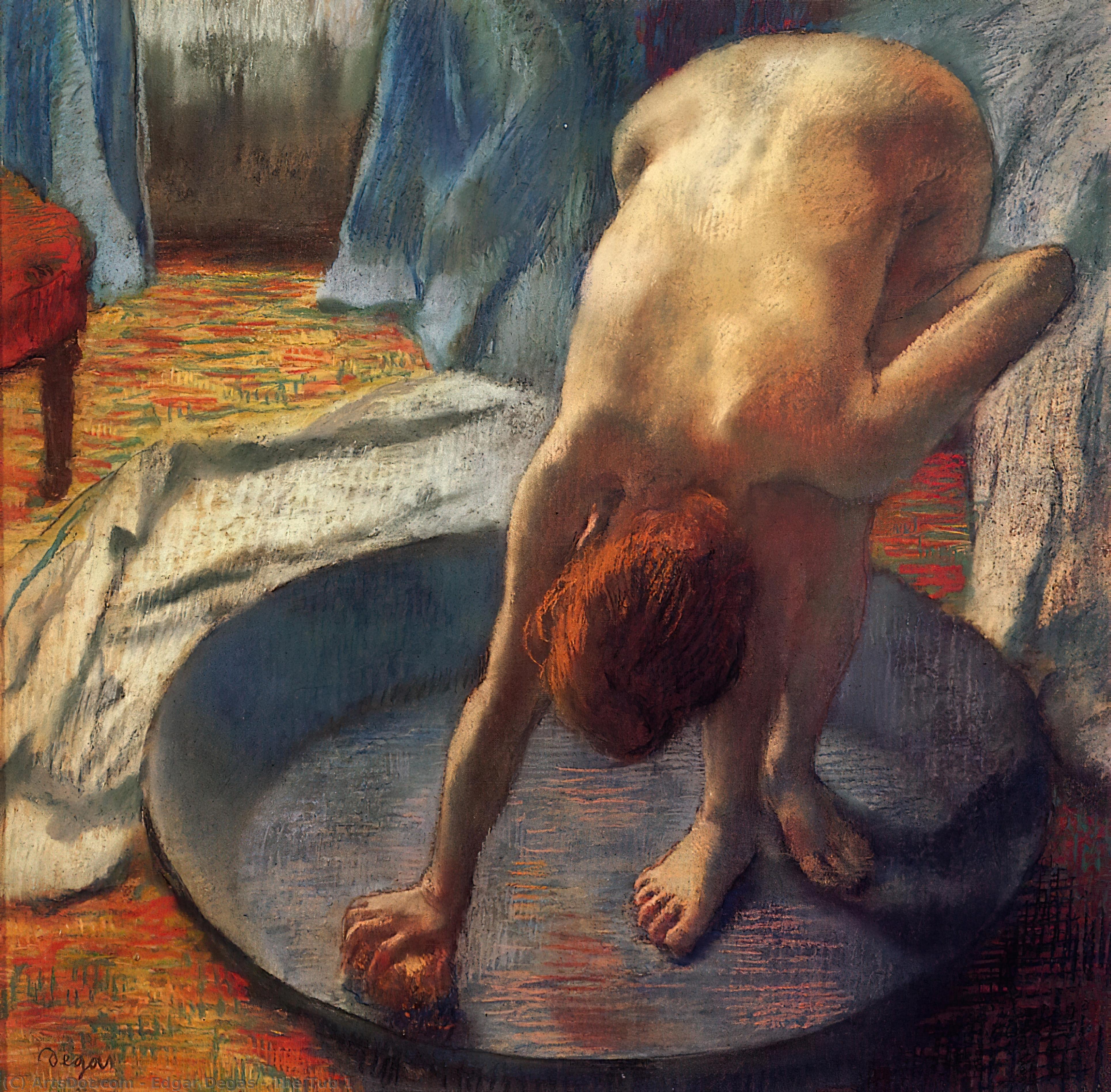 WikiOO.org - 百科事典 - 絵画、アートワーク Edgar Degas - バスタブ 1
