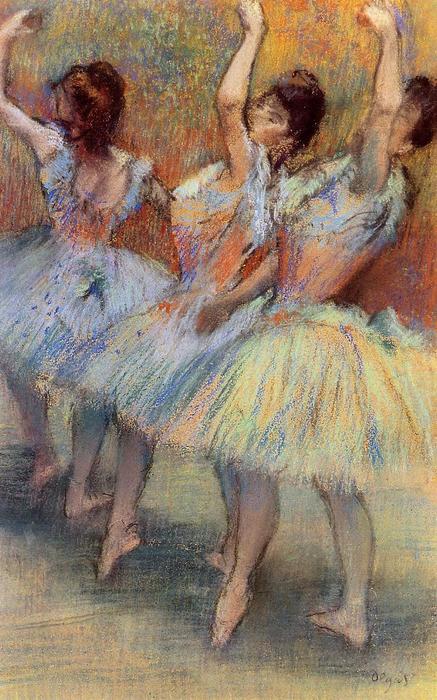 Wikioo.org – La Enciclopedia de las Bellas Artes - Pintura, Obras de arte de Edgar Degas - tres bailarines 3