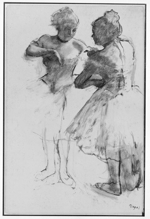 Wikioo.org - The Encyclopedia of Fine Arts - Painting, Artwork by Edgar Degas - Two Dancers 4