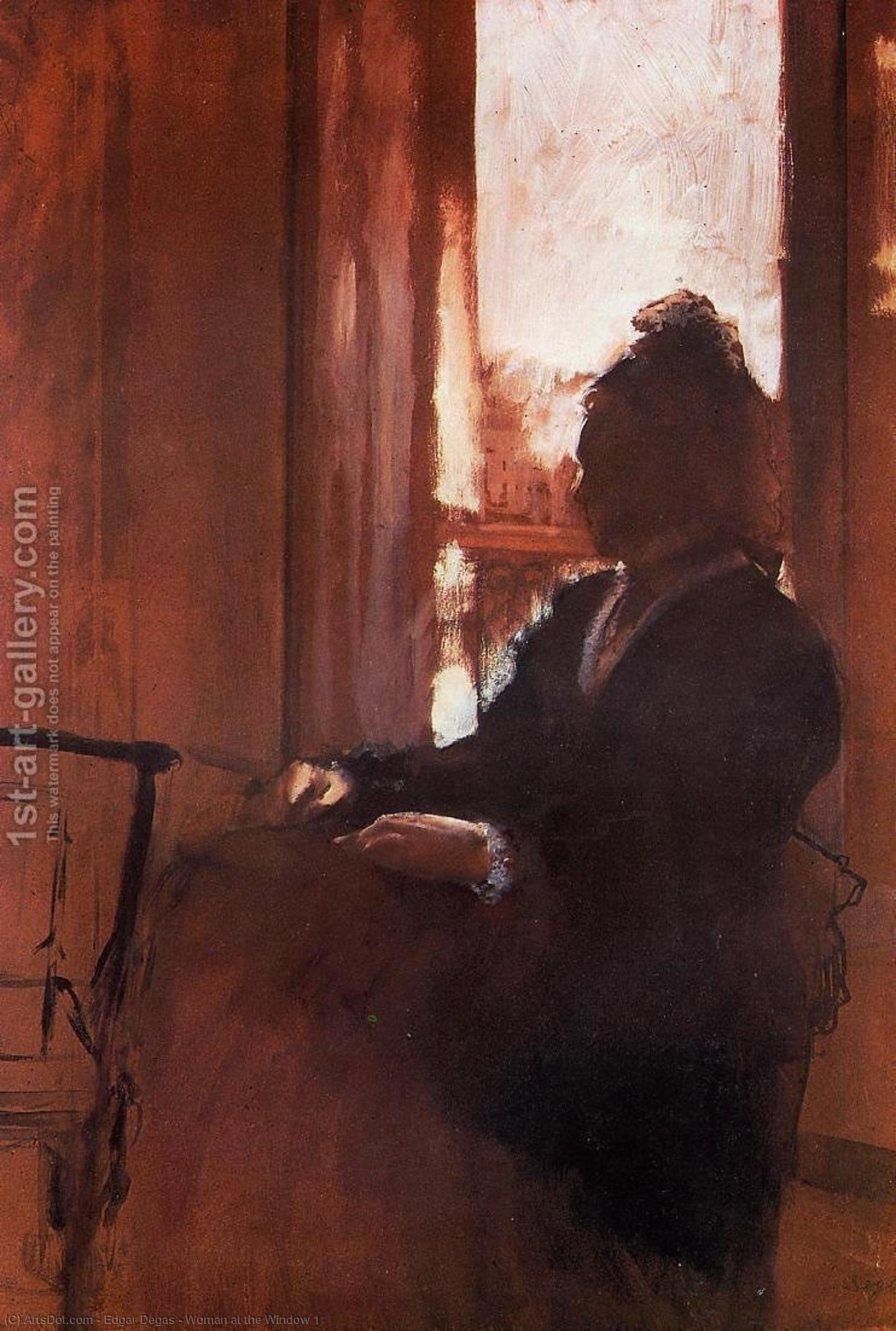Wikioo.org - The Encyclopedia of Fine Arts - Painting, Artwork by Edgar Degas - Woman at the Window 1
