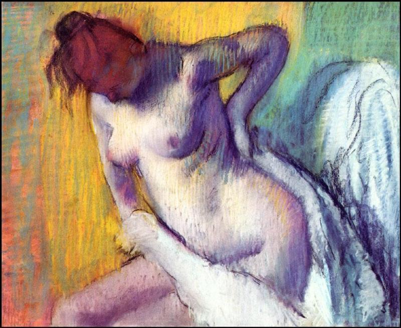 Wikioo.org – La Enciclopedia de las Bellas Artes - Pintura, Obras de arte de Edgar Degas - mujer secándose 4