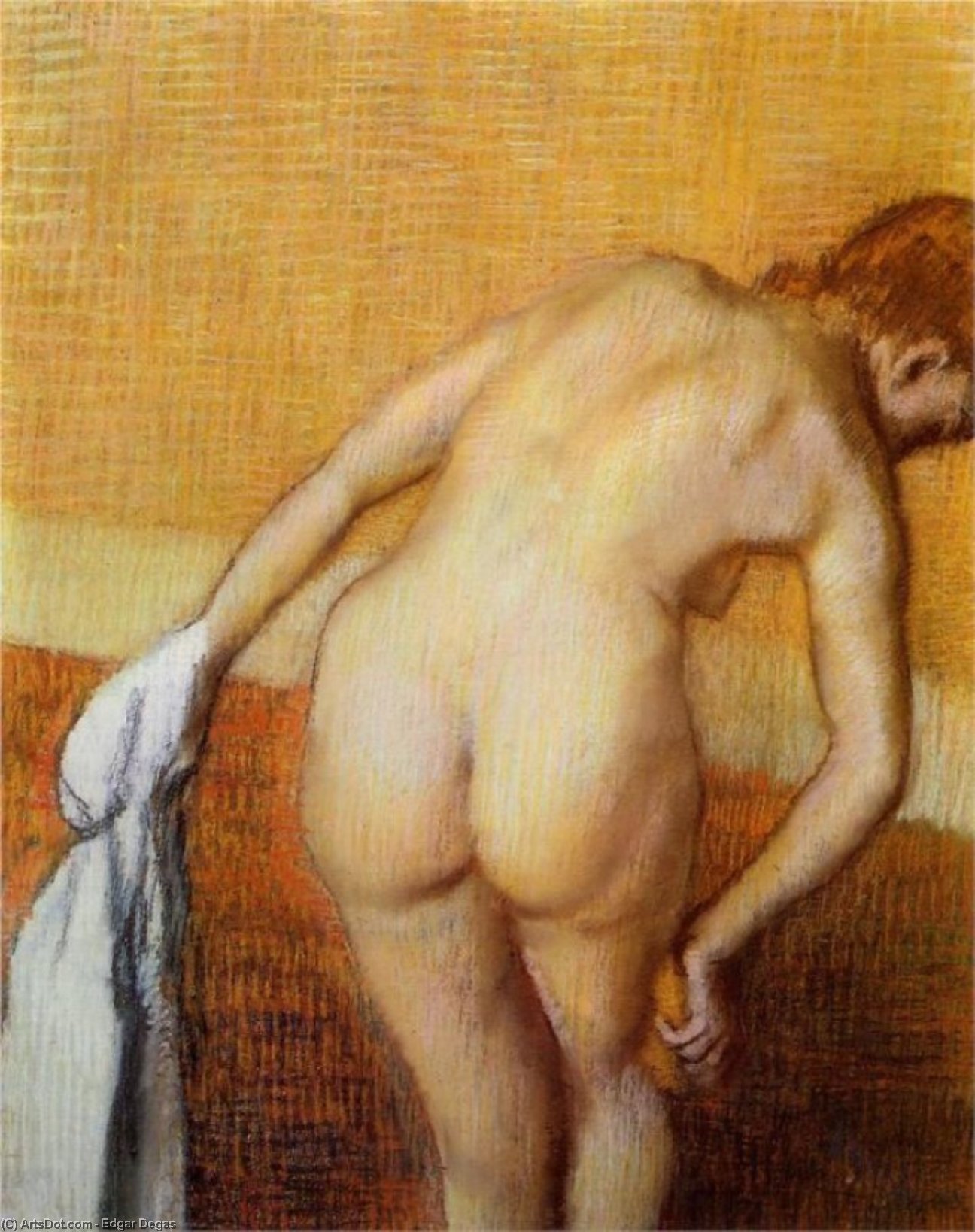 Wikioo.org – L'Enciclopedia delle Belle Arti - Pittura, Opere di Edgar Degas - donna visti a bagno