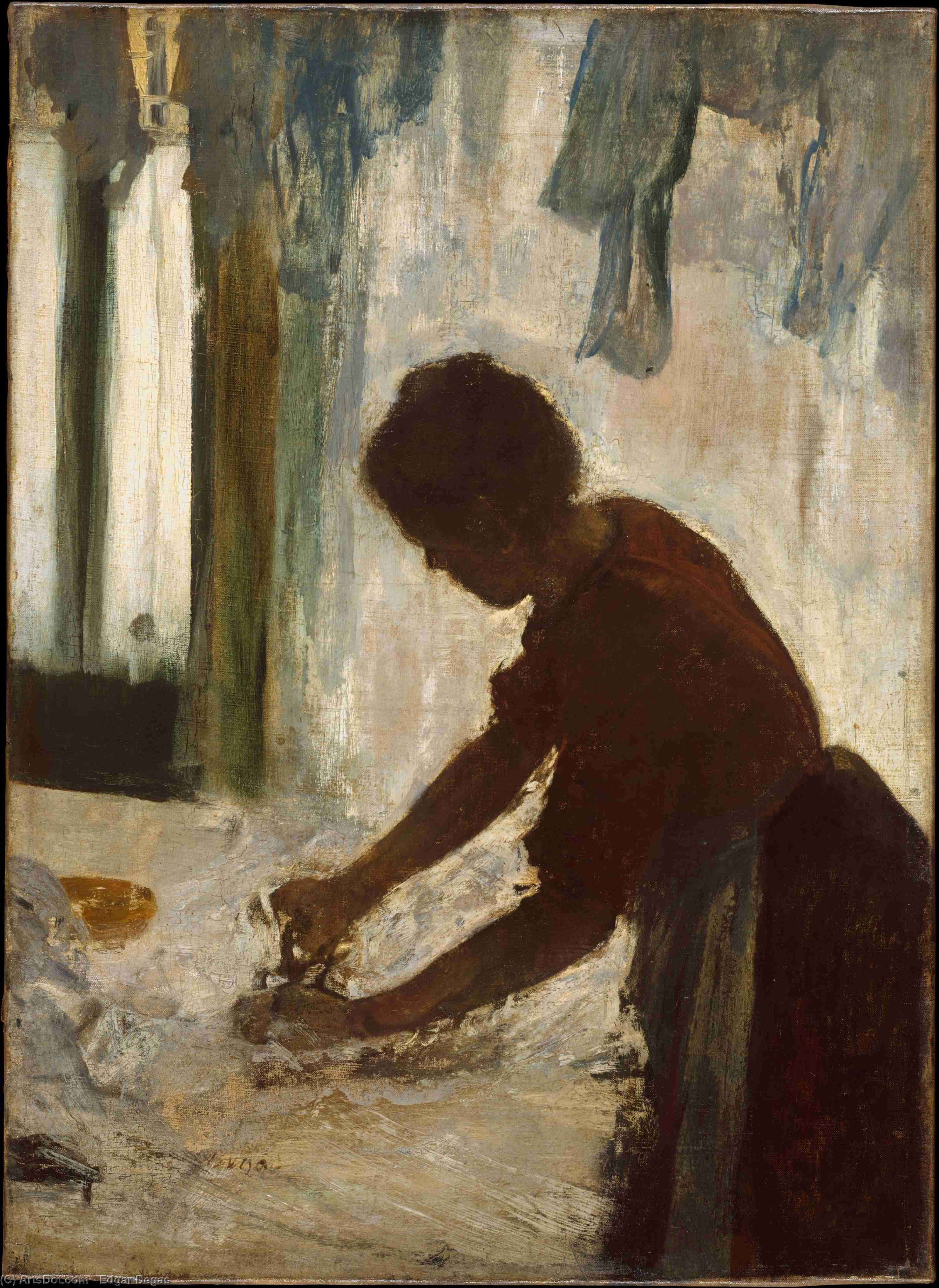 Wikioo.org - สารานุกรมวิจิตรศิลป์ - จิตรกรรม Edgar Degas - Woman Ironing