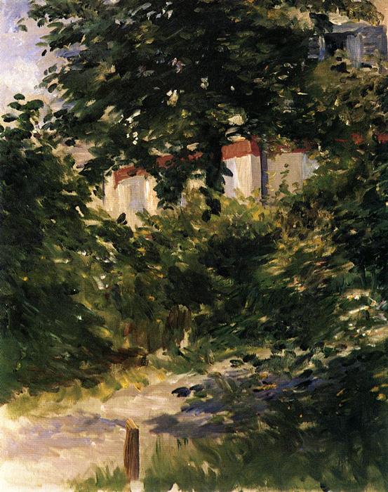 WikiOO.org - Encyclopedia of Fine Arts - Lukisan, Artwork Edouard Manet - A Path in the Garden at Rueil