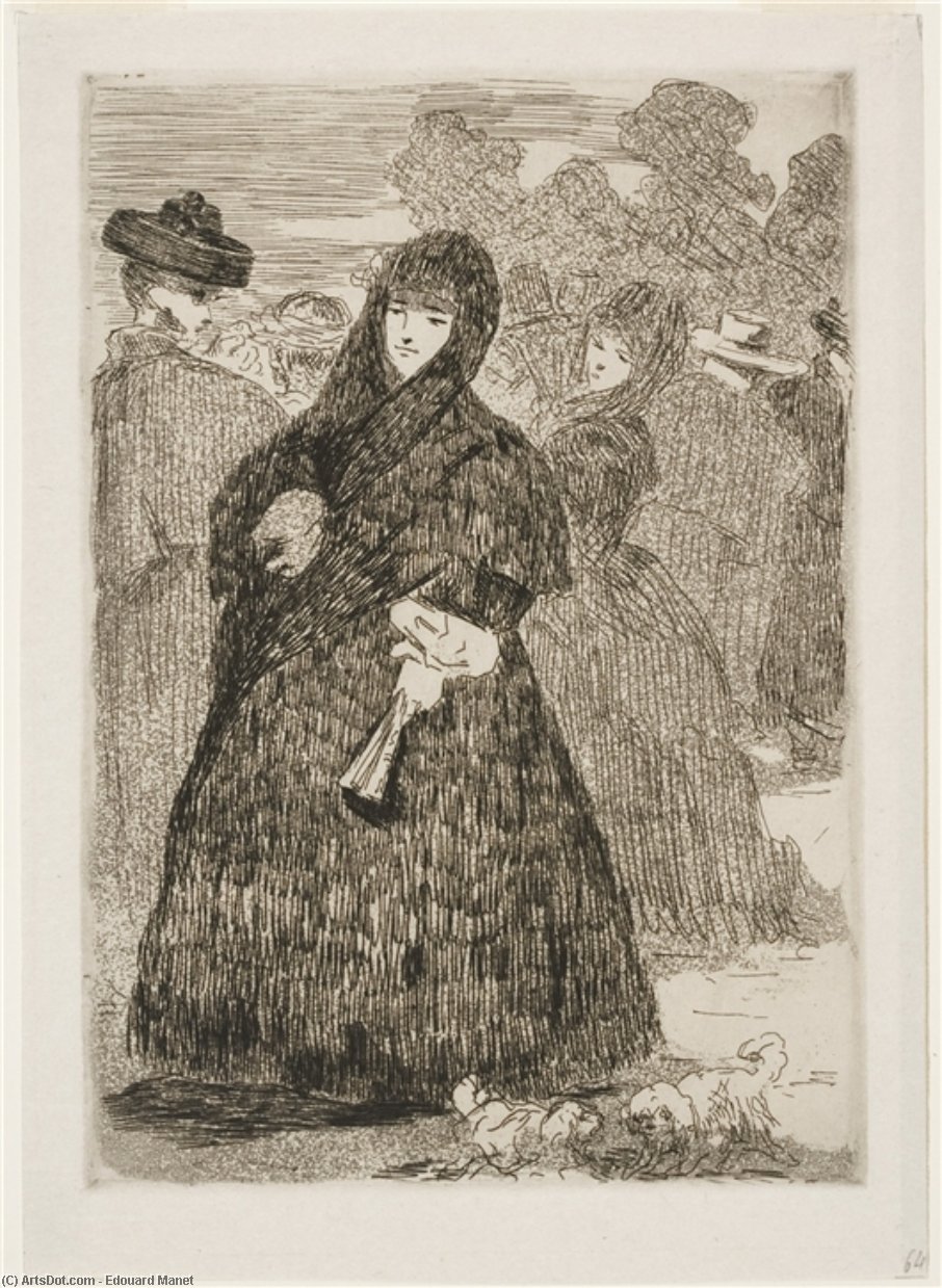 Wikioo.org - Die Enzyklopädie bildender Kunst - Malerei, Kunstwerk von Edouard Manet - au prado 1