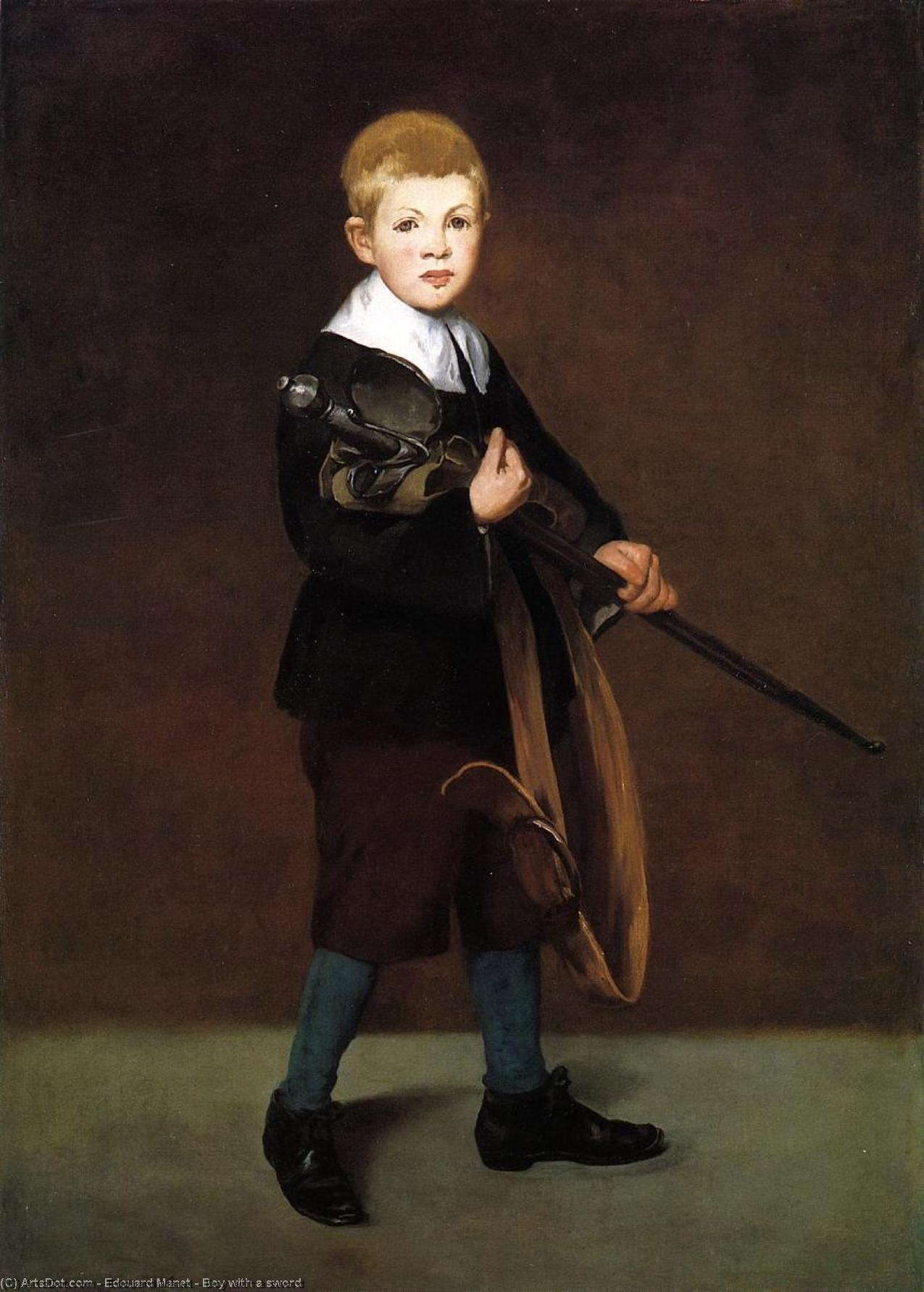 WikiOO.org – 美術百科全書 - 繪畫，作品 Edouard Manet - 男孩用剑