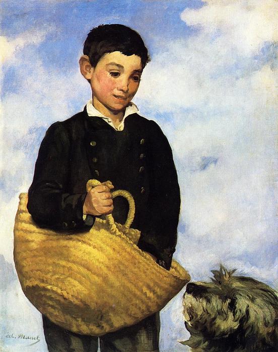 WikiOO.org - Энциклопедия изобразительного искусства - Живопись, Картины  Edouard Manet - мальчик с собачье