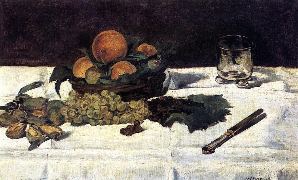 Wikioo.org - The Encyclopedia of Fine Arts - Painting, Artwork by Edouard Manet - Fruit on a Table
