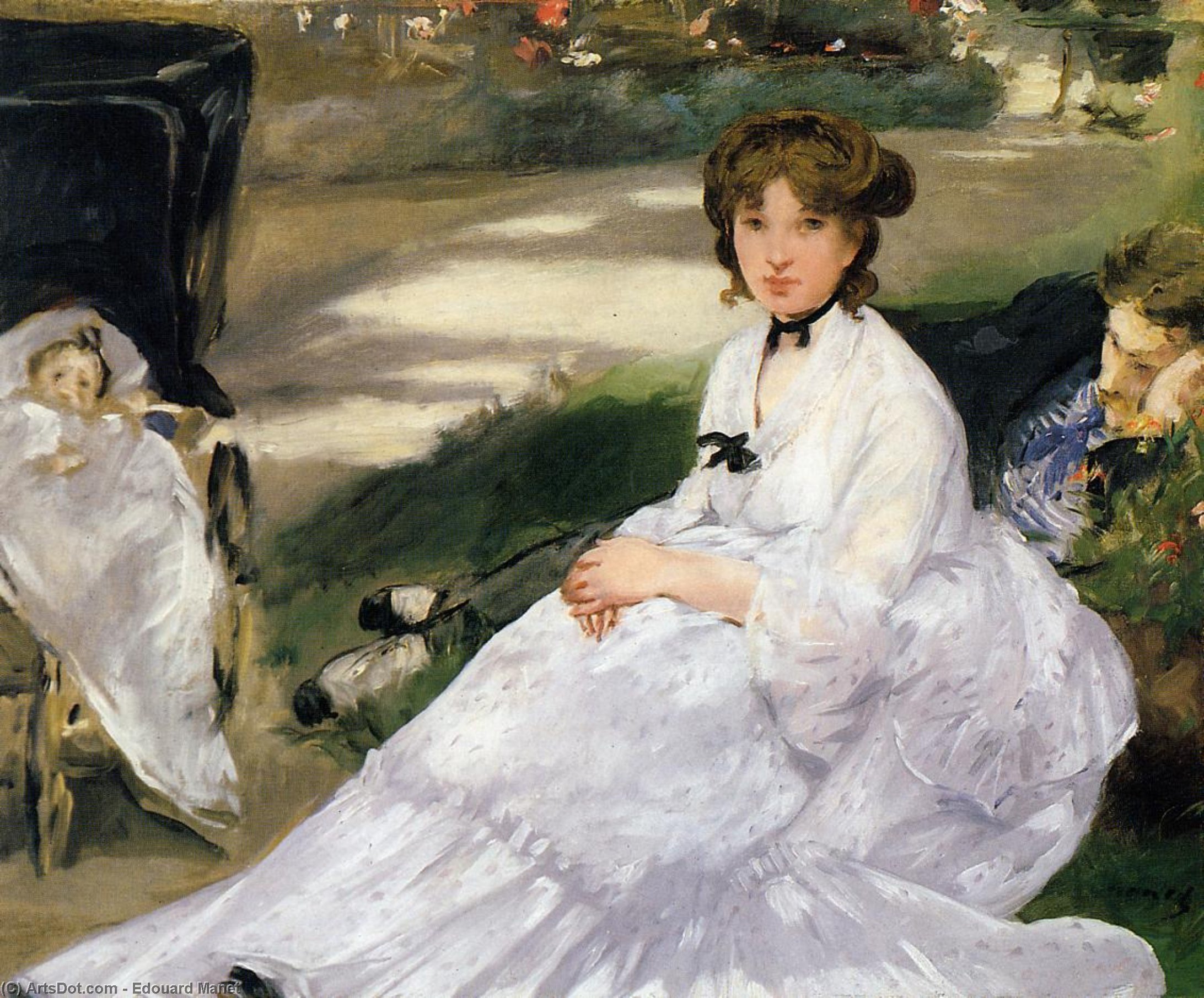 WikiOO.org - Güzel Sanatlar Ansiklopedisi - Resim, Resimler Edouard Manet - In the garden
