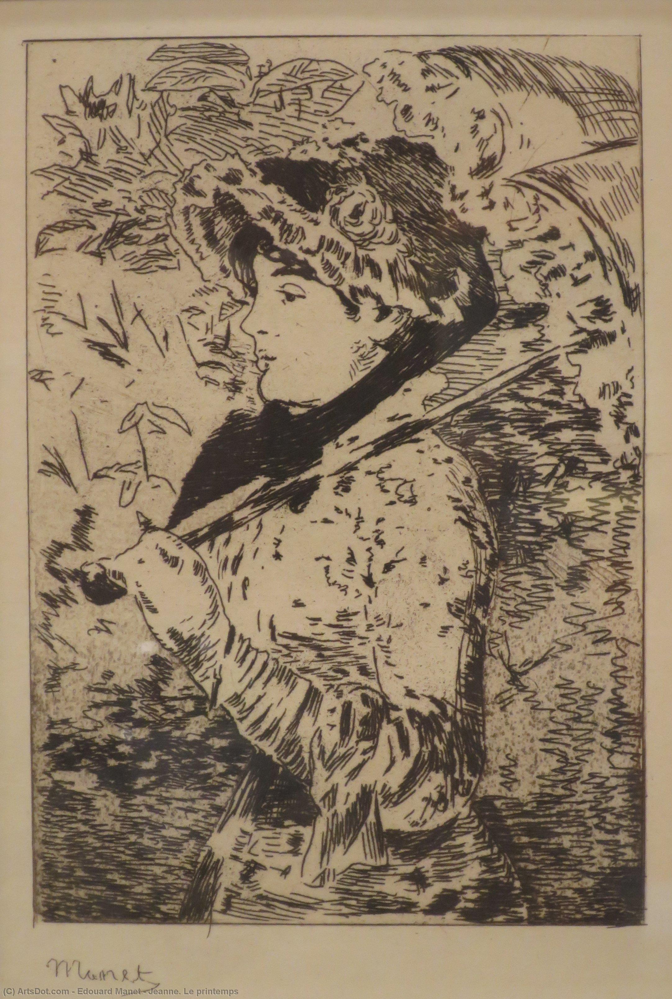 WikiOO.org - Енциклопедія образотворчого мистецтва - Живопис, Картини
 Edouard Manet - Jeanne. Le printemps