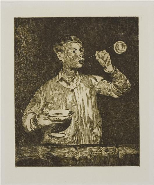 Wikoo.org - موسوعة الفنون الجميلة - اللوحة، العمل الفني Edouard Manet - L'enfant aux bulles de savon