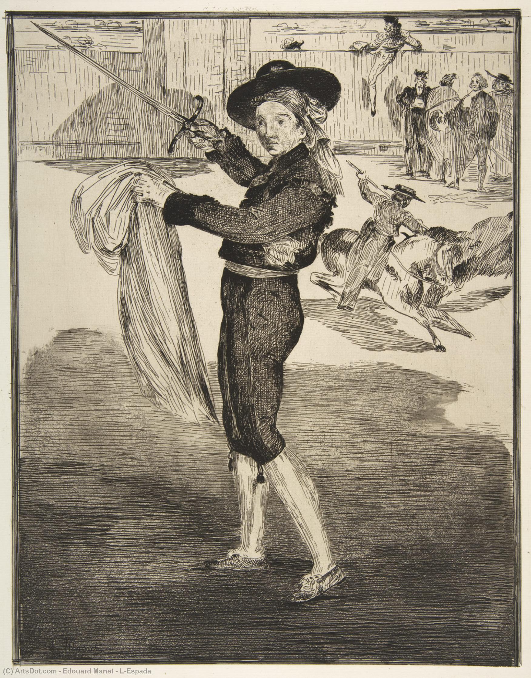 WikiOO.org - Εγκυκλοπαίδεια Καλών Τεχνών - Ζωγραφική, έργα τέχνης Edouard Manet - L'Espada