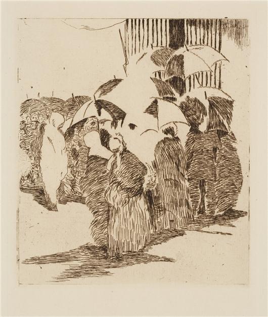 WikiOO.org - Енциклопедия за изящни изкуства - Живопис, Произведения на изкуството Edouard Manet - La queue devant la boucherie