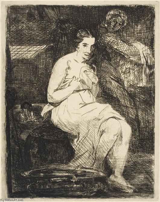Wikioo.org – La Enciclopedia de las Bellas Artes - Pintura, Obras de arte de Edouard Manet - La tocador  1
