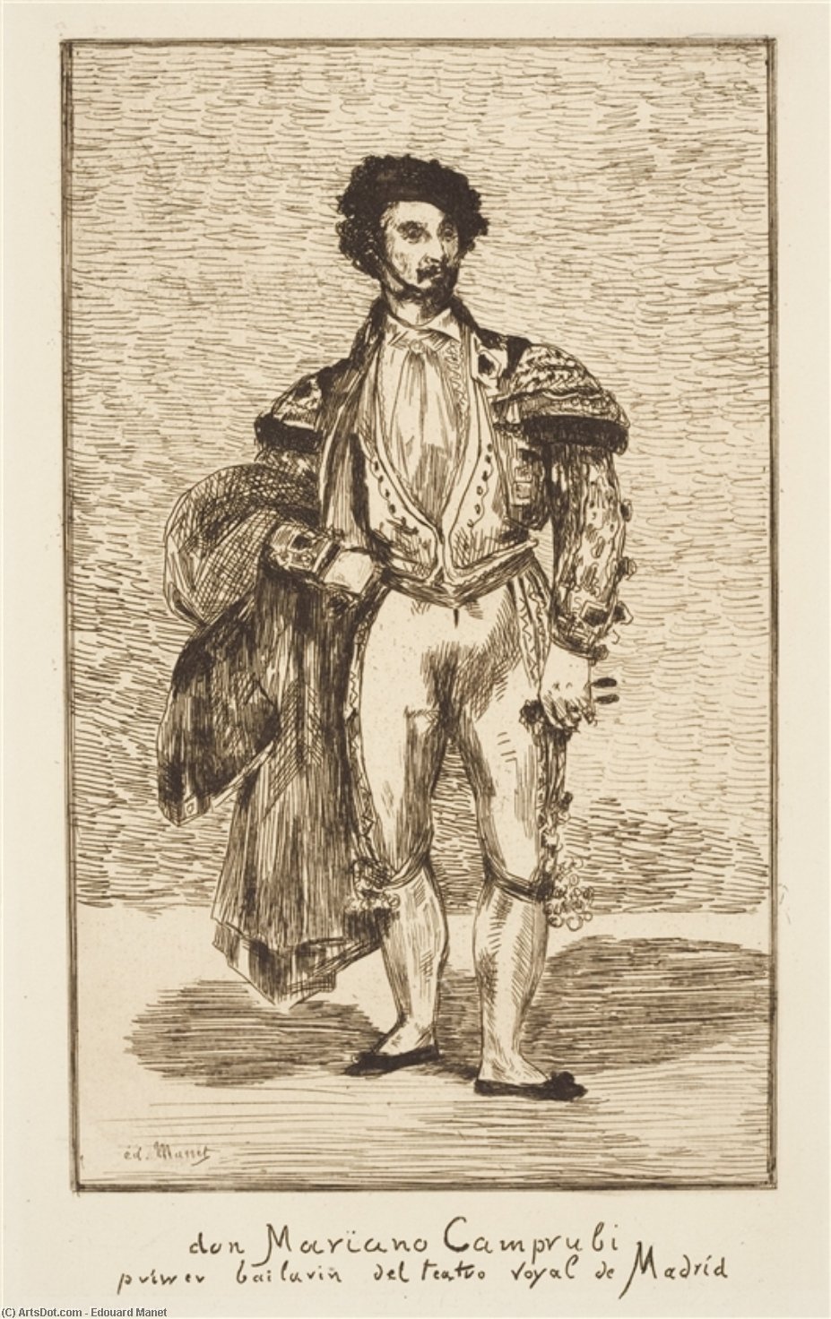 WikiOO.org - Encyclopedia of Fine Arts - Lukisan, Artwork Edouard Manet - Le bailarin