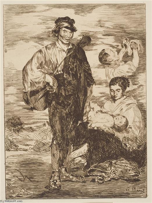 Wikioo.org - สารานุกรมวิจิตรศิลป์ - จิตรกรรม Edouard Manet - Les gitanos