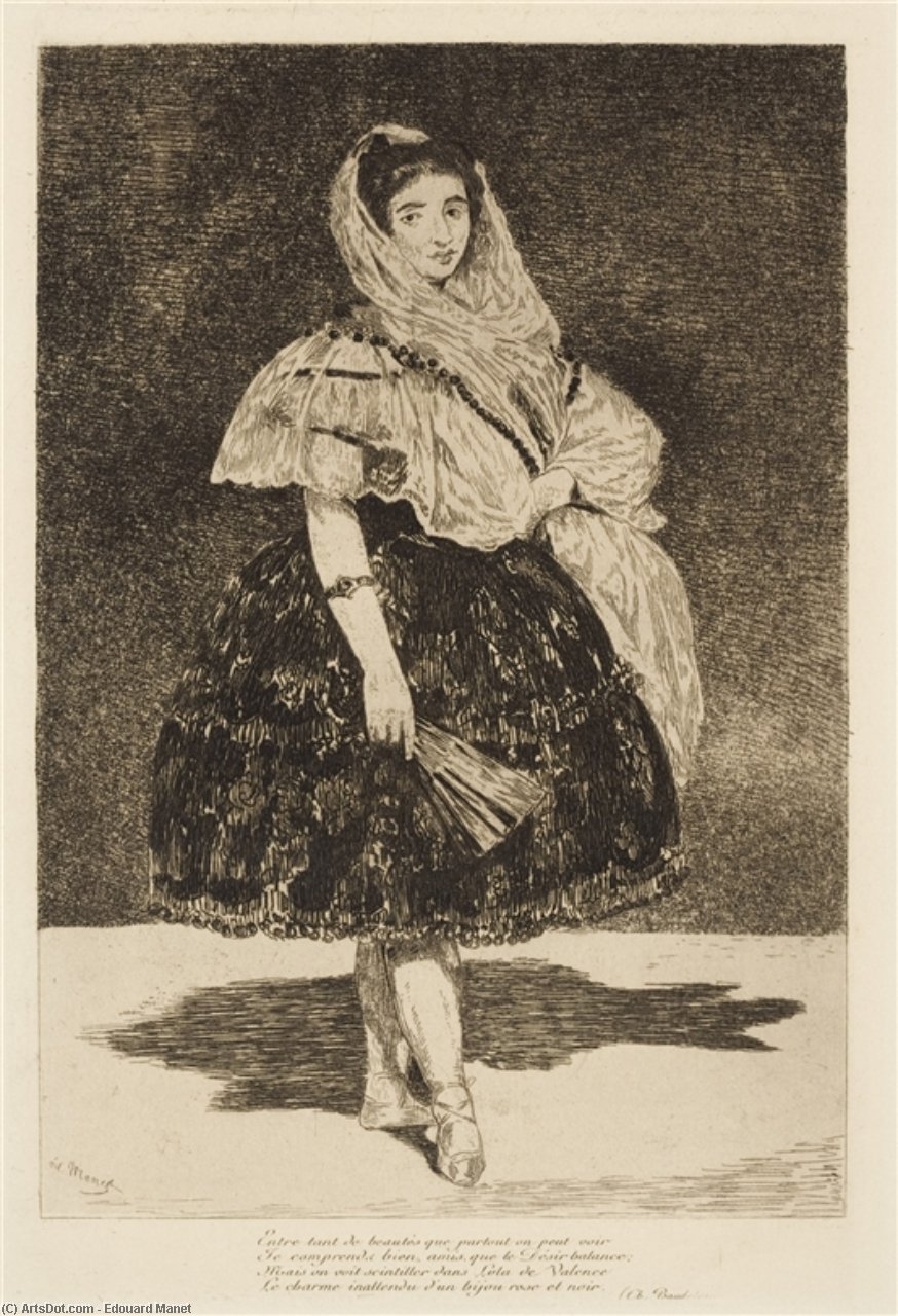 WikiOO.org - Encyclopedia of Fine Arts - Målning, konstverk Edouard Manet - Lola de Valence 1
