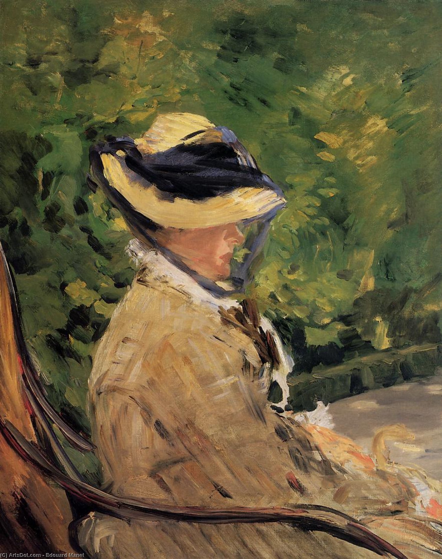 Wikioo.org - The Encyclopedia of Fine Arts - Painting, Artwork by Edouard Manet - Madame Manet at Bellevue