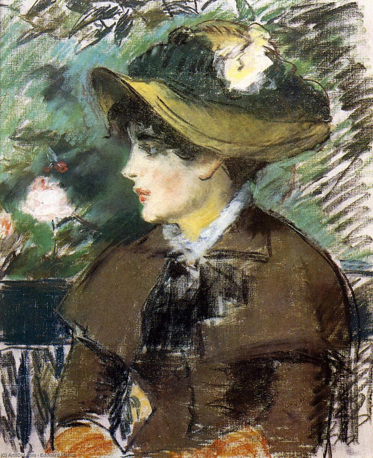 WikiOO.org – 美術百科全書 - 繪畫，作品 Edouard Manet - 在板凳上