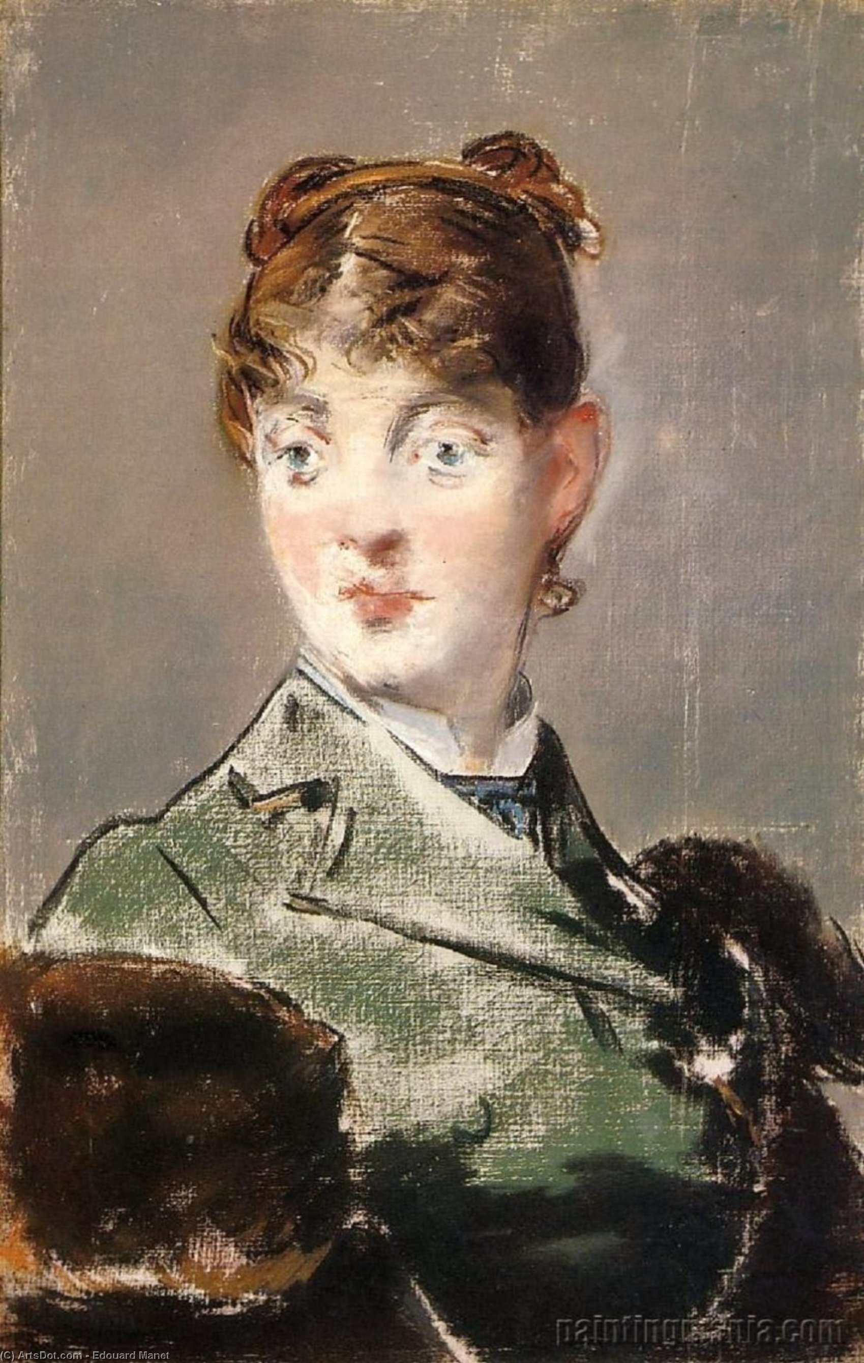 Wikioo.org - The Encyclopedia of Fine Arts - Painting, Artwork by Edouard Manet - Parisienne, Portrait of Madame Jules Guillemet