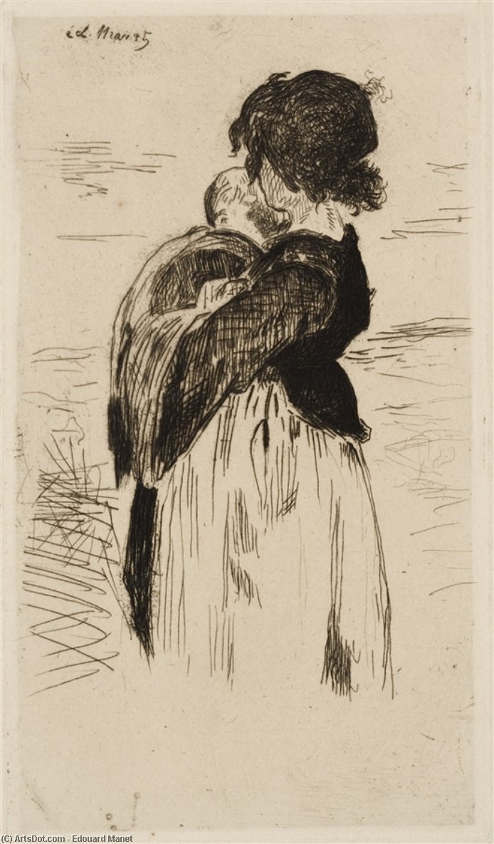 WikiOO.org - Encyclopedia of Fine Arts - Maleri, Artwork Edouard Manet - Pasiphae, Chant de Minos