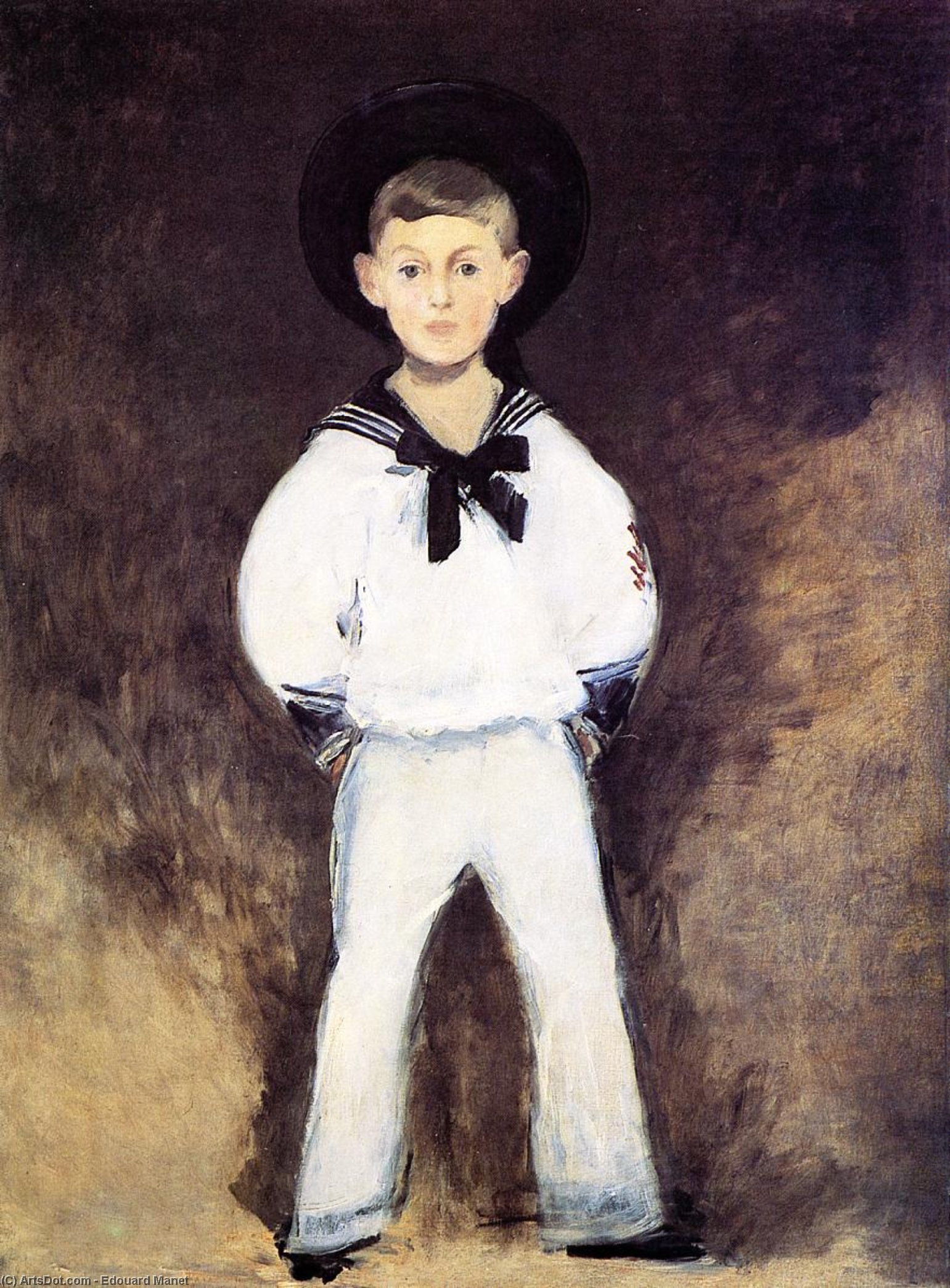 Wikioo.org - The Encyclopedia of Fine Arts - Painting, Artwork by Edouard Manet - Portrait of Henry Bernstein as a Child