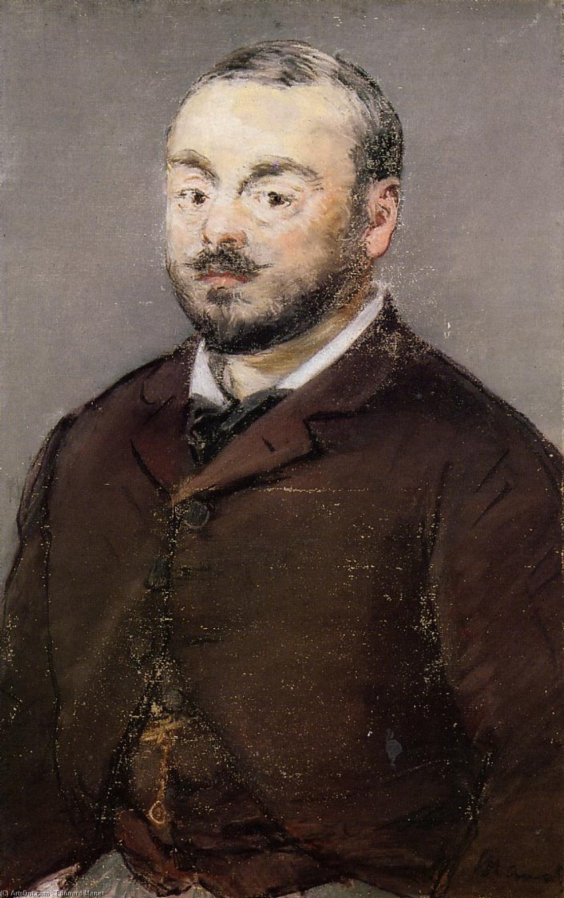 Wikioo.org - The Encyclopedia of Fine Arts - Painting, Artwork by Edouard Manet - Portrait of the Composer Emmanual Chabrier