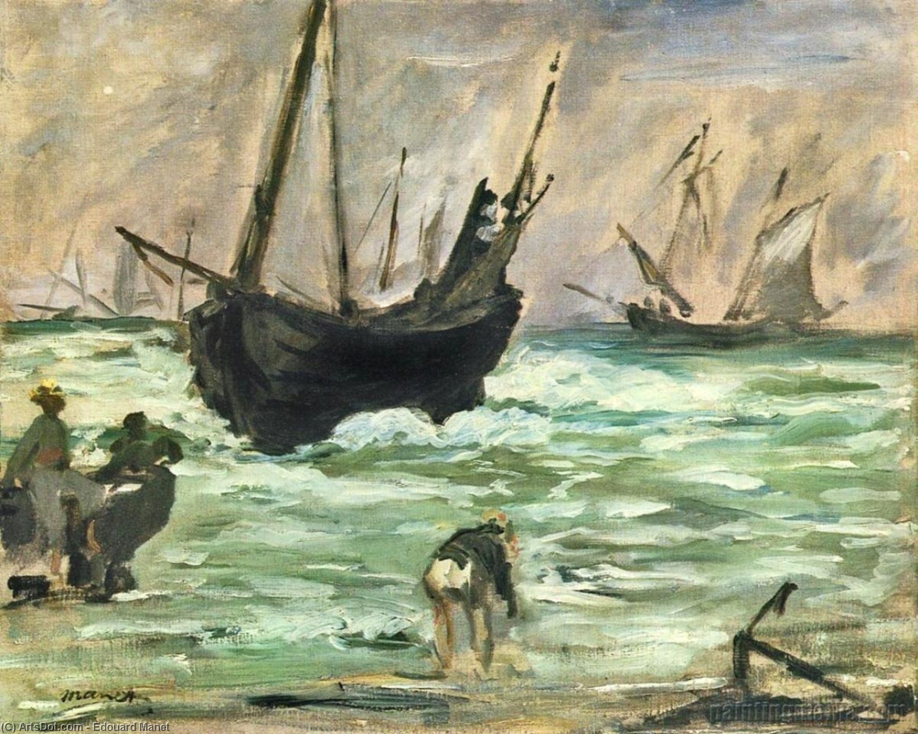 WikiOO.org - Enciklopedija dailės - Tapyba, meno kuriniai Edouard Manet - Seascape