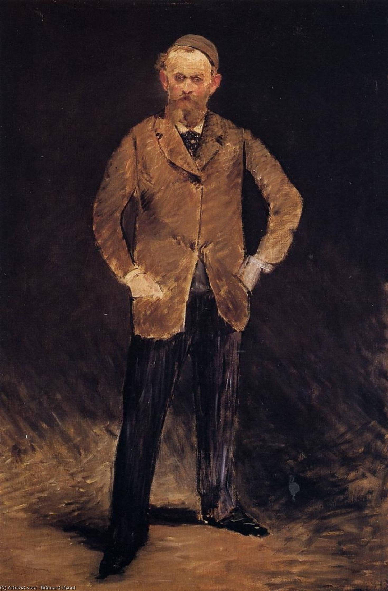 Wikioo.org – L'Enciclopedia delle Belle Arti - Pittura, Opere di Edouard Manet - autoritratto con cranio-berretto