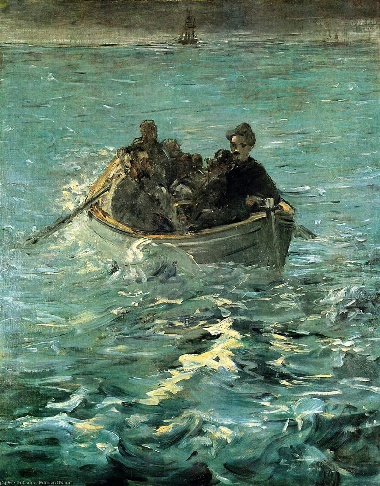 Wikioo.org - The Encyclopedia of Fine Arts - Painting, Artwork by Edouard Manet - The Escape of Rochefort