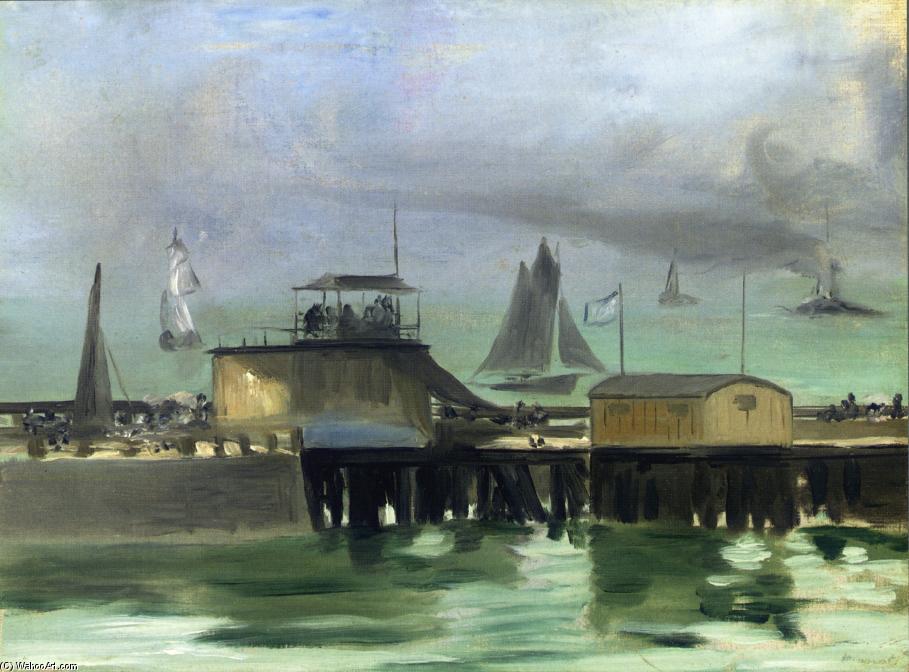 Wikioo.org - สารานุกรมวิจิตรศิลป์ - จิตรกรรม Edouard Manet - The Jetty at Boulogne