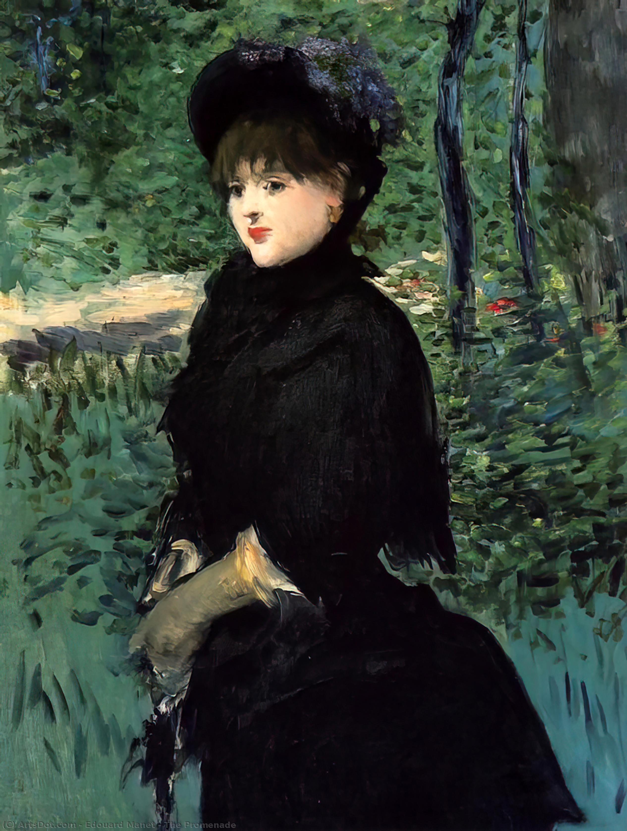 Wikioo.org - Die Enzyklopädie bildender Kunst - Malerei, Kunstwerk von Edouard Manet - Die Promenade