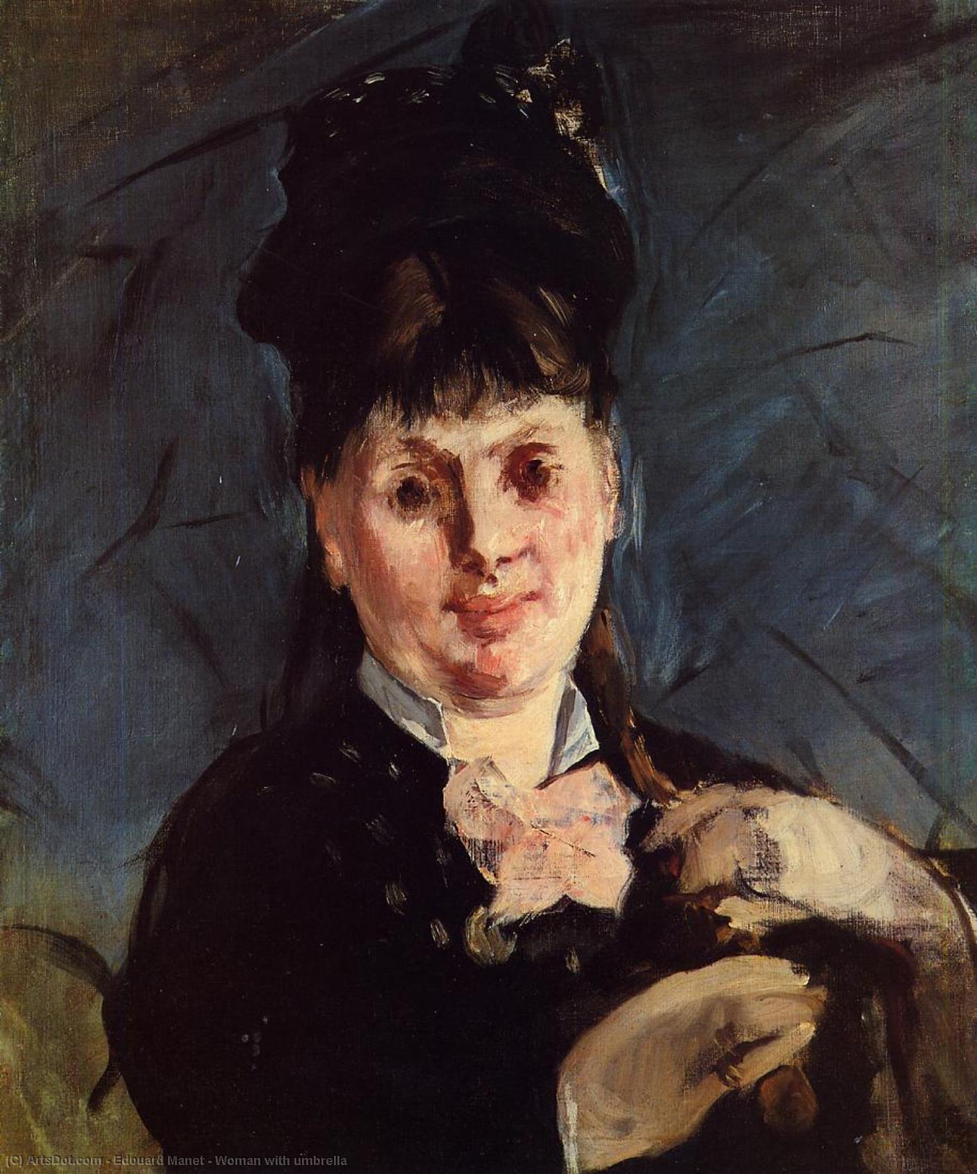 WikiOO.org - Encyclopedia of Fine Arts - Schilderen, Artwork Edouard Manet - Woman with umbrella
