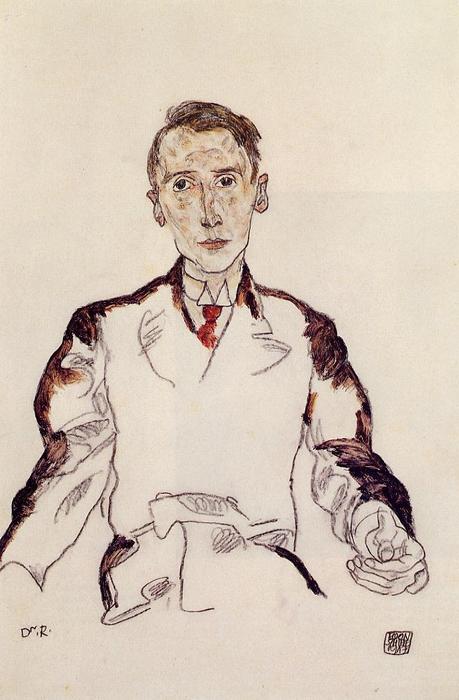 WikiOO.org - 백과 사전 - 회화, 삽화 Egon Schiele - Portrait of Dr. Heinrich Rieger